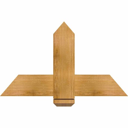 Ekena Millwork Eugene Rough Sawn Timber Gable Bracket, Western Red Cedar, 36"W x 21"H x 2"D x 6"F, 14/12 Pitch GBW036X21X0206EUG00RWR